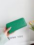 Crocodile Embossed Long Wallet