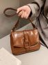 Button Detail Messenger Bag