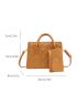 Quilted Square Bag With Coin Purse