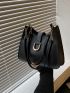 Metal Decor Shoulder Tote Bag
