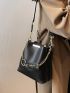 Letter Graphic Bucket Bag