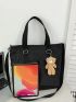 Minimalist Shopper Bag With Bag Charm