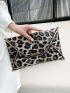 Leopard Print Envelope Bag