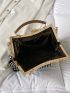 Mini Rhinestone Decor Chain Square Bag