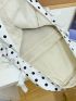 Polka Dot Functional Backpack With Bag Charm
