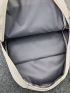 Letter Embroidery Functional Backpack With Coin Purse