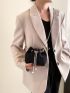 Mini Rhinestone Decor Drawstring Design Chain Glitter Bucket Bag