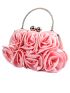 Flower Graphic Kiss Lock Evening Bag