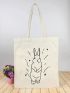 Cartoon Print Shopper Bag