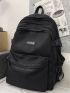 Men Letter Patch Functional Backpack