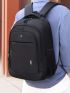 Men Letter Print Functional Backpack