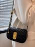 Mini Quilted Twist Lock Square Bag