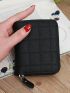 Quilted Snap Button Small Wallet