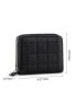 Quilted Snap Button Small Wallet