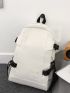 Men Letter Embroidered Release Buckle Decor Casual Daypack