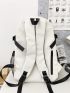 Men Letter Embroidered Release Buckle Decor Casual Daypack