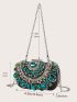 Mini Gemstone Decor Chain Evening Bag
