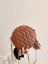 Mini Quilted Tassel Decor Chain Circle Bag