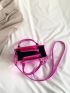 Mini Crocodile Embossed Double Handle Square Bag