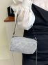 Rhinestone Decor Square Bag