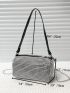 Rhinestone Decor Square Bag