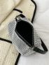 Rhinestone Decor Square Bag