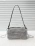 Rhinestone Decor Square Bag