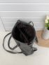 2pcs Stitch Pattern Shoulder Tote Bag Set, Best Work Bag For Women
