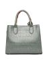 Crocodile Embossed Twilly Scarf Decor Square Bag