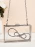 Mini Rhinestone Decor Chain Box Bag