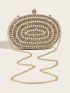 Mini Rhinestone Decor Box Bag