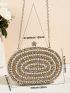 Mini Rhinestone Decor Box Bag