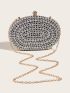 Mini Rhinestone Decor Box Bag
