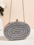 Mini Rhinestone Decor Box Bag