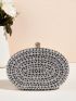 Mini Rhinestone Decor Box Bag