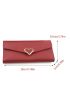 Metal Heart Decor Long Wallet