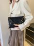 Crocodile Embossed Contrast Binding Envelope Bag