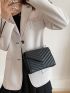 Mini Chevron Quilted Flap Chain Square Bag