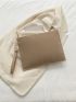 Crocodile Embossed Zip Up Wristlet Bag