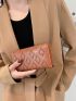 Studded Decor Long Wallet