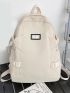 Men Letter Patch Decor Casual Daypack