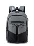 Men Two Tone Pocket Front Backpack