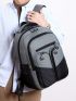 Men Two Tone Pocket Front Backpack