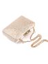 Mini Metallic Rhinestone Decor Box Bag