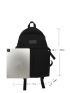 Men Letter Patch Decor Casual Daypack