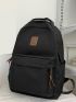 Men Letter Patch Decor Casual Daypack