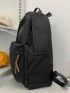 Men Letter Patch Decor Casual Daypack