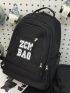 Men Letter Graphic Backpack