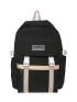 Men Letter Patch Decor Functional Backpack