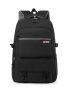 Men Letter Patch Decor Functional Backpack